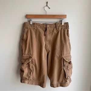 Abercrombie & Fitch Tan Cargo Shorts Relaxed Fit